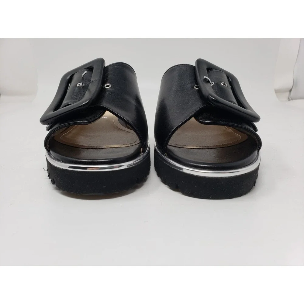 Ron White Candra Sandals Women's EU 38 US 7.5 Black Nappa Leather Adjustable